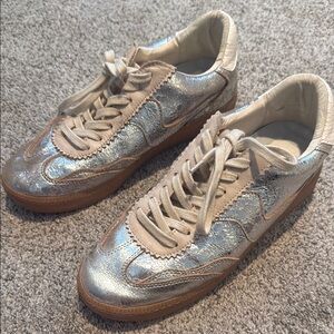 Dolce Vita Notice Silver Sneakers with Tan Details